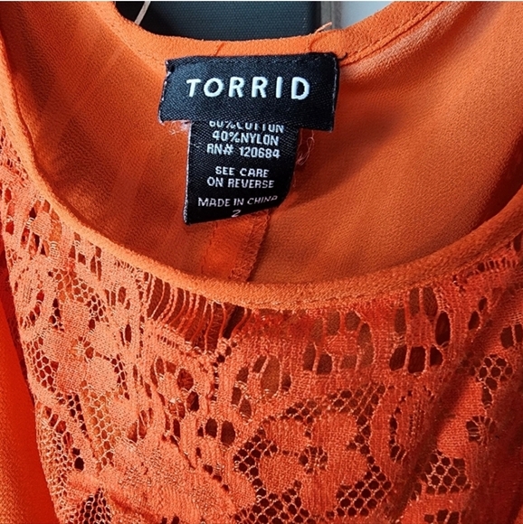 Torrid chiffon peplum tank size 2 - Picture 3 of 4